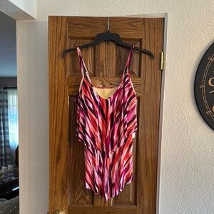 Women's Multicolor Sleeveless SwimTop